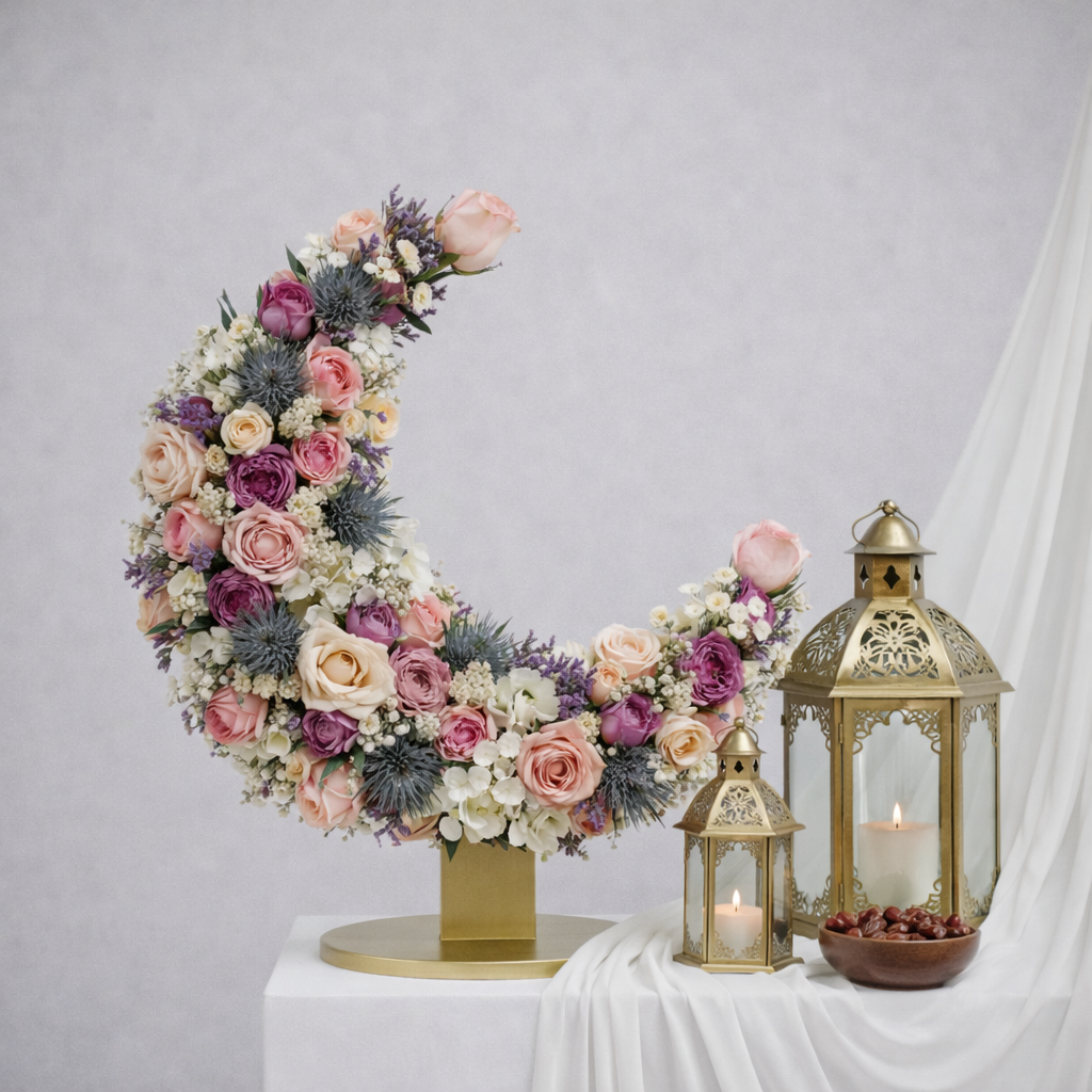 Mixed Flower Standing Crescent