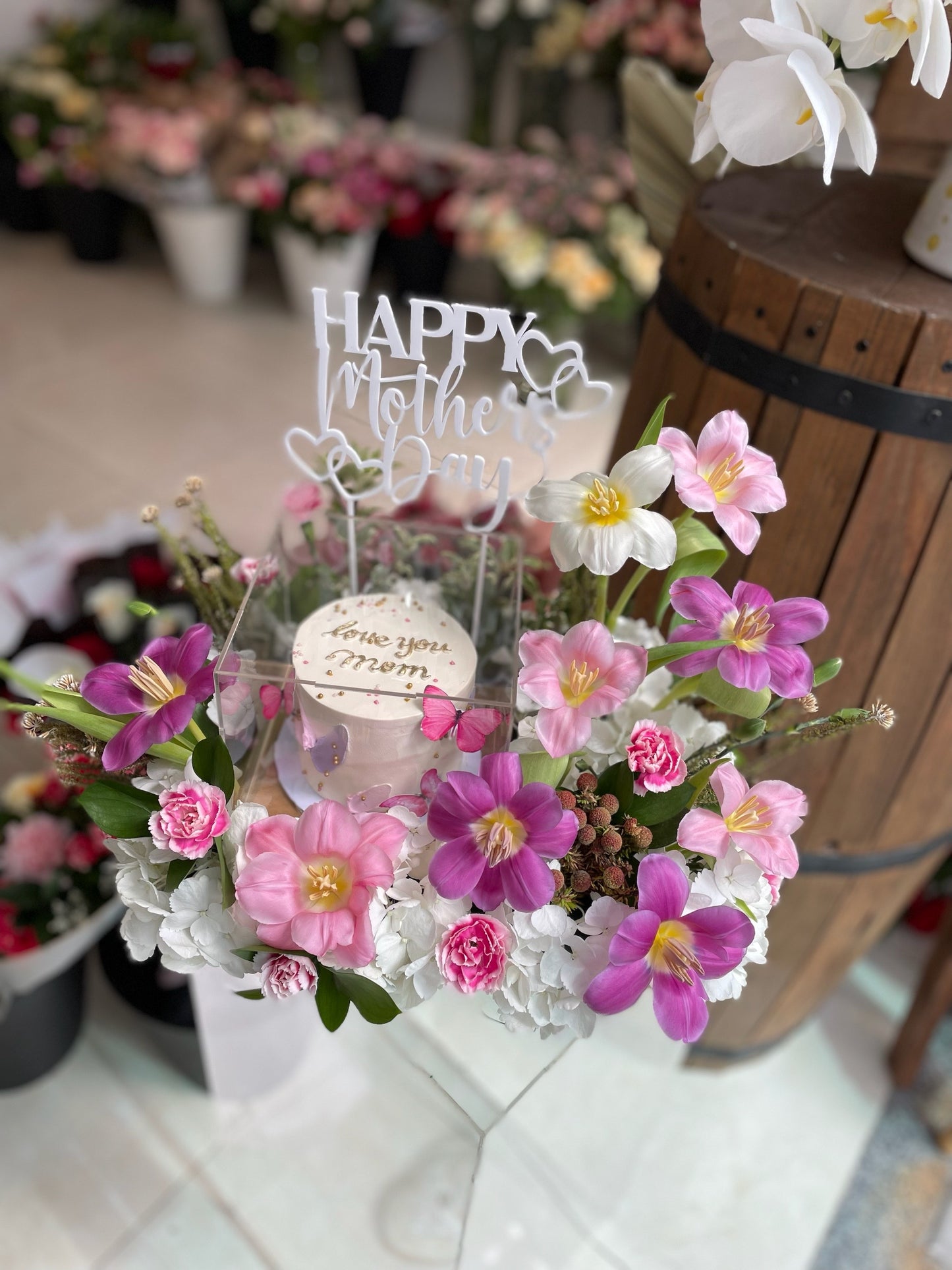 Mother's Day Cake and Blooms