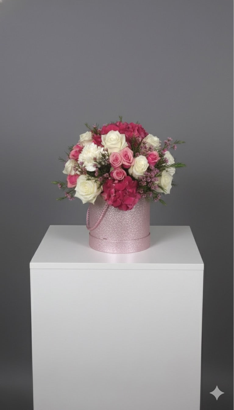 White Rose and Hydrangea Box