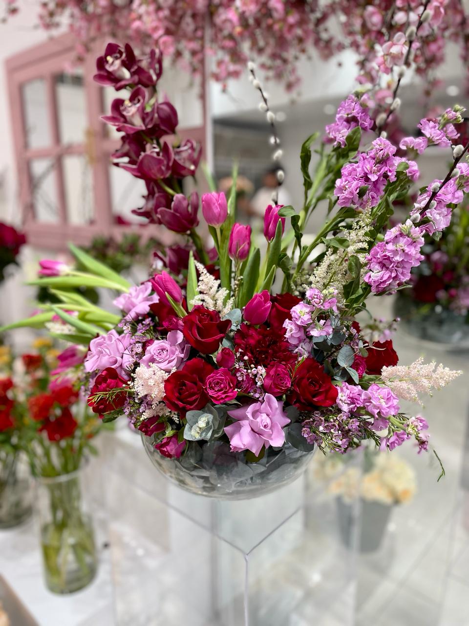 Mixed Maroon Flowers