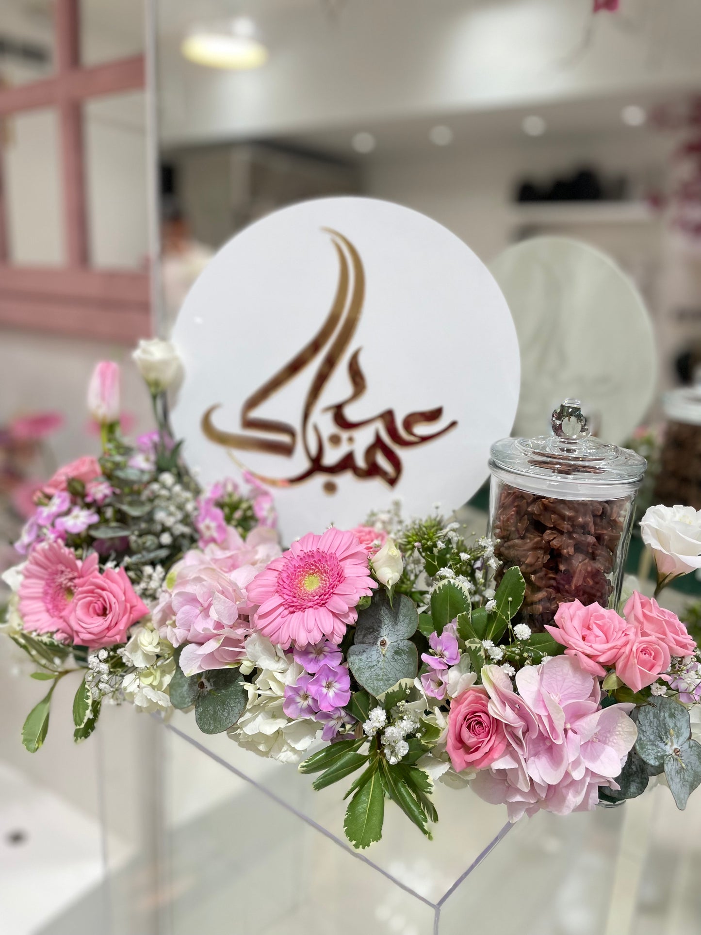 Flowers and chocolates for Eid