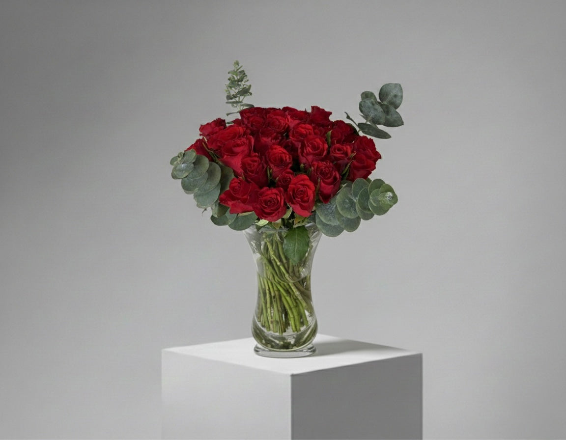 Red Rose Vase