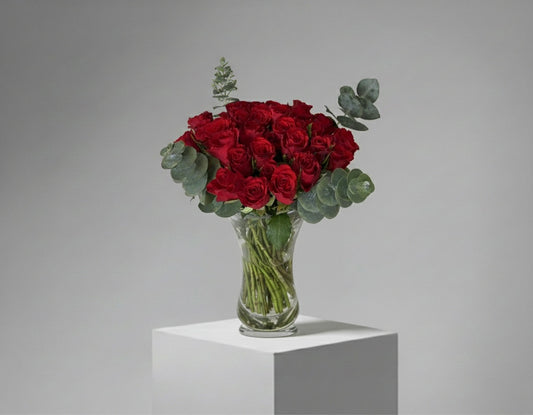 Red Rose Vase