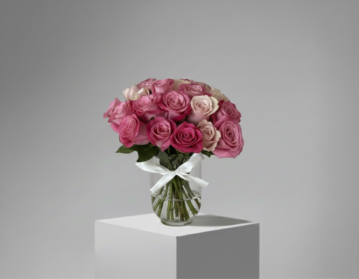 Pink Rose Vase