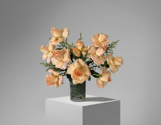 Orange Rose Vase