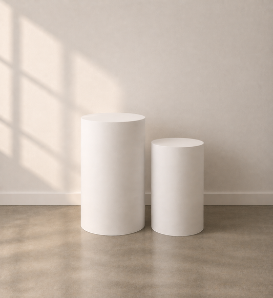 Two Round Plinth Rental