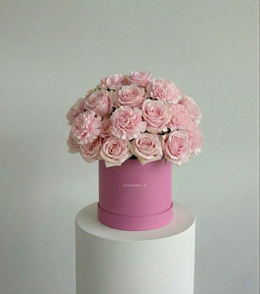 Pink Rose & Carnation Box