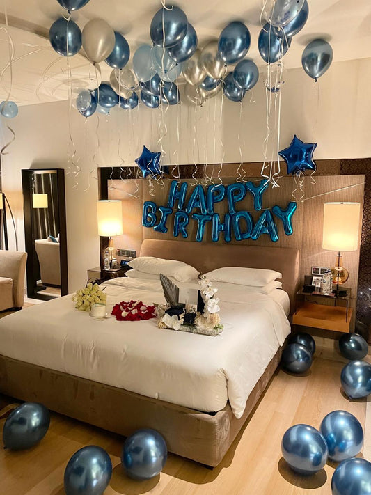 Blue Birthday Celebration Bundle - Balloon Room Arrangement