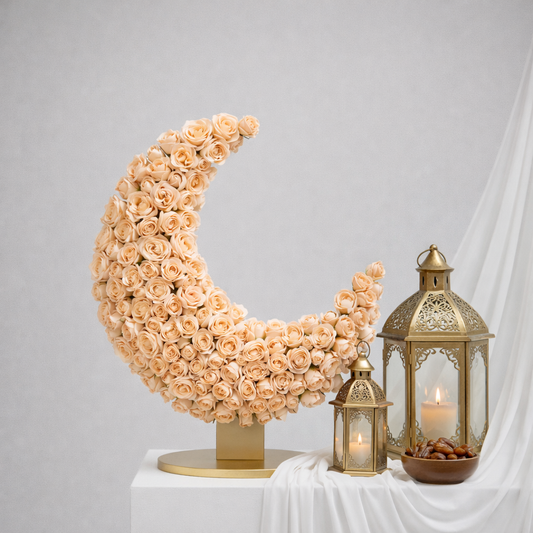 Beige Baby Rose Standing Crescent