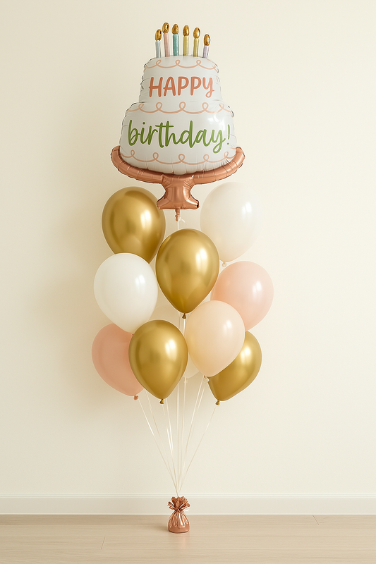 happy birthday cake balloons
